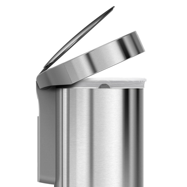 セミラウンドセンサーカン 45L nano-silver clear coat simplehuman 45L Semi Round Sensor Can | Costco