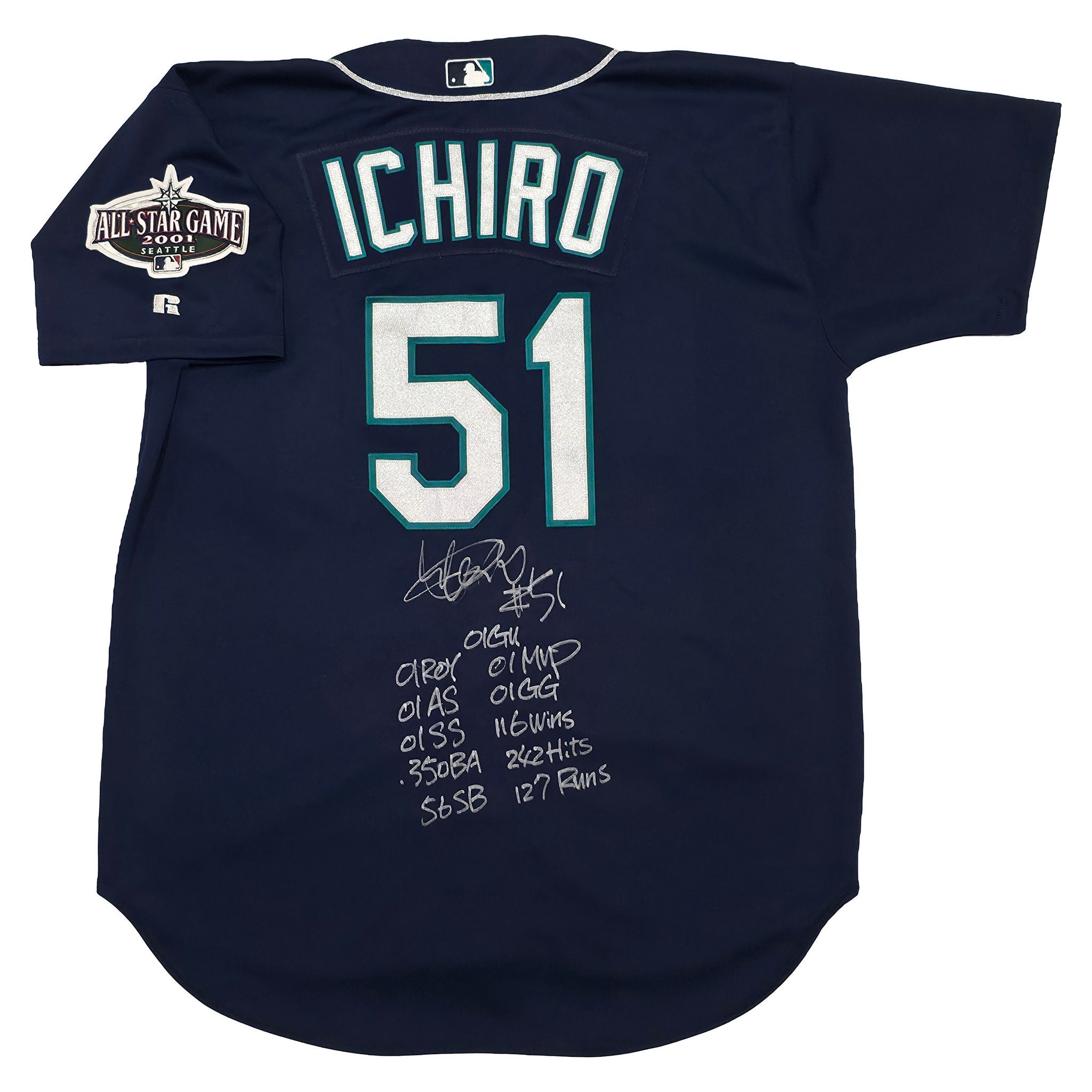 Ichiro Suzuki Autographed Seattle Mariners Game Used 2001 Rookie