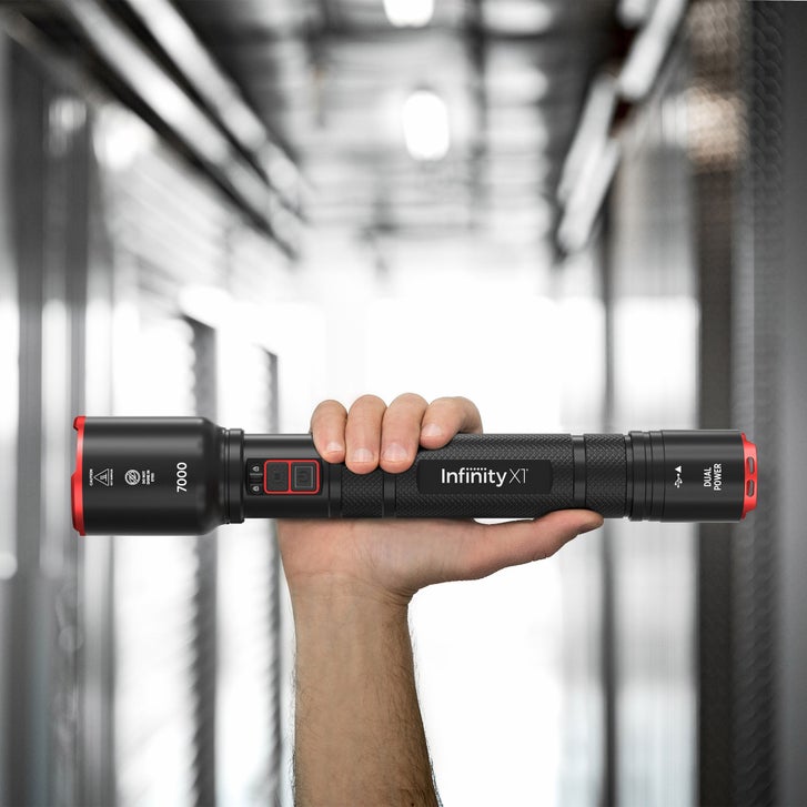 Infinity X1 7000L Dual Power Rechargeable Flashlight | Costco