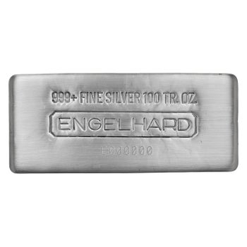 100 oz Engelhard Cast Silver Bar