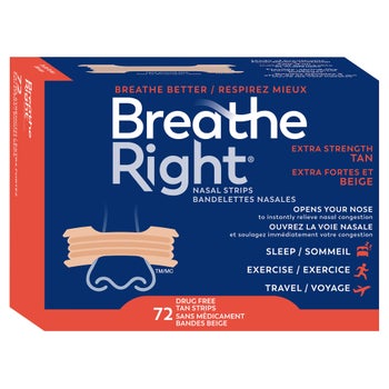 Breathe Right Extra Strength Tan, 72 strips