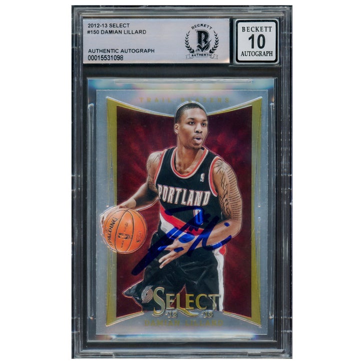 NBA Damian Lillard 12-13 Select RC ルーキー Damian Lillard Autographed 2012-13 Panini Select Rookie Card #150