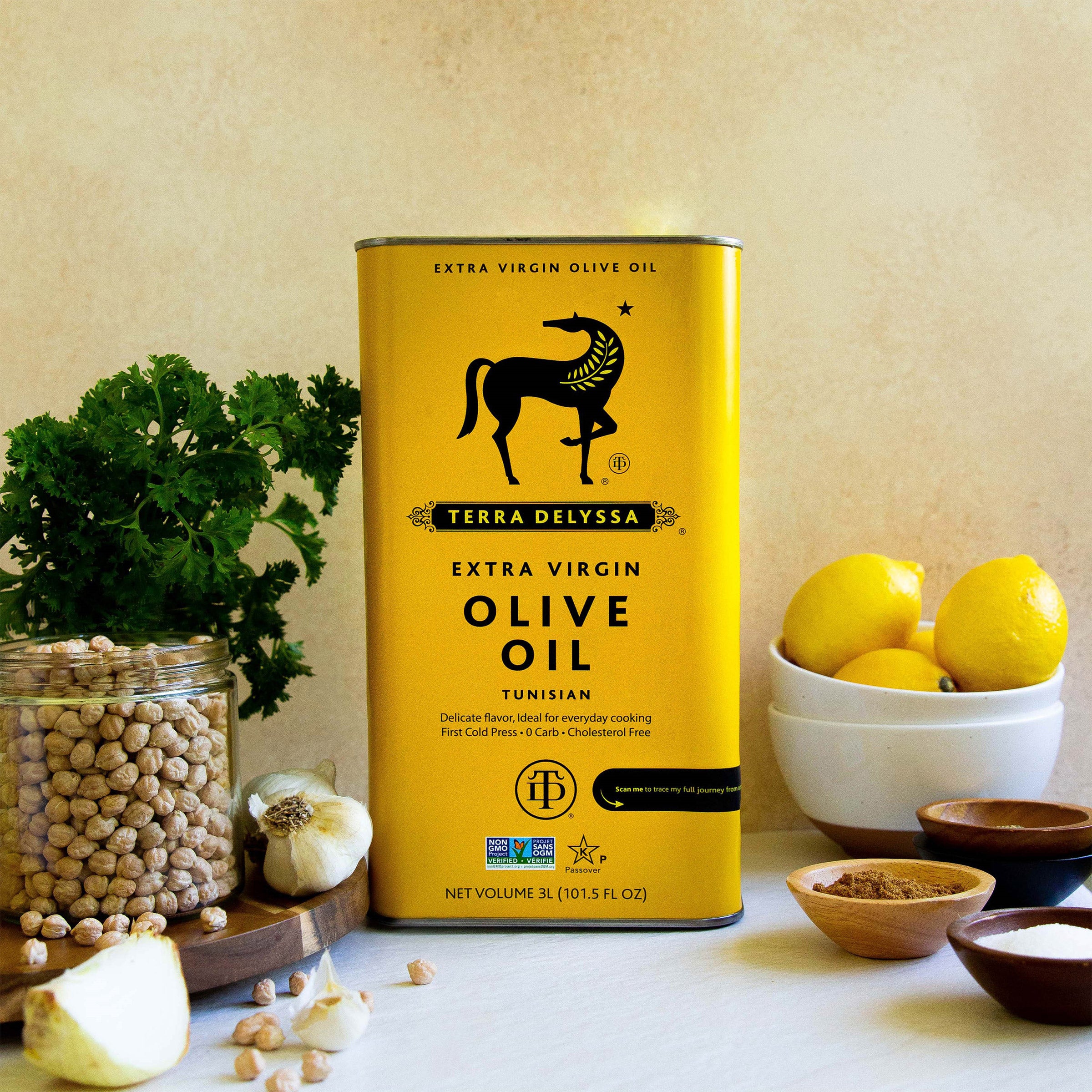Terra Delyssa First Cold Press Extra Virgin Olive Oil 3L, Tin, 2