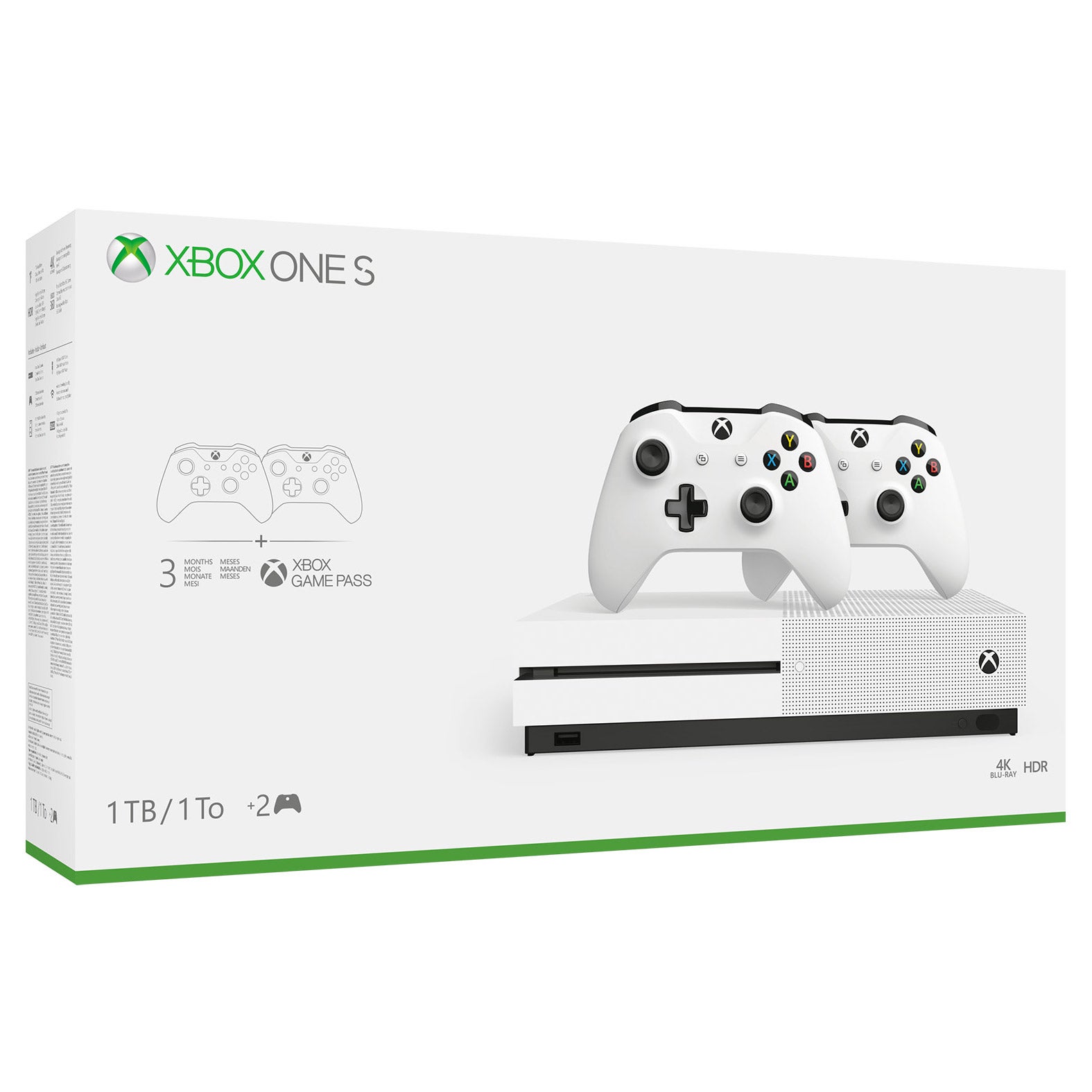 XBOX One S 1TB Bundle with 2 Controllers + 3-Month Game Pass | Costco