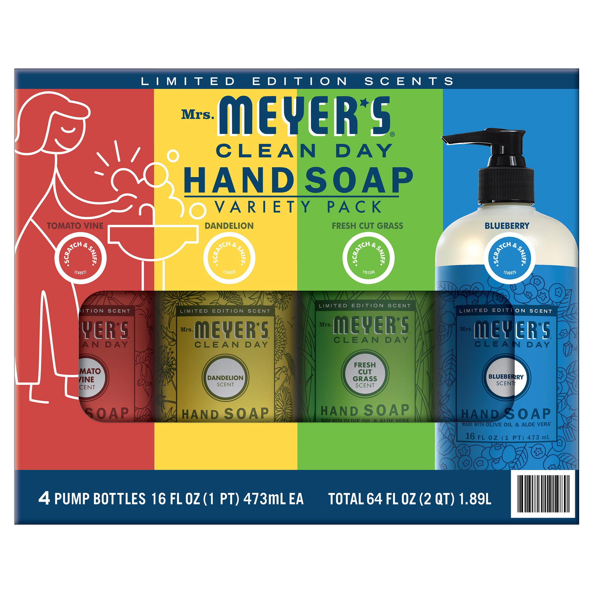 CLEAN HAND SOAP 490ml 4本セット　ハホニコ　　ハンドソープ Mrs Meyer's Clean Day Hand Soap, 16 fl oz, 4-pack | Costco