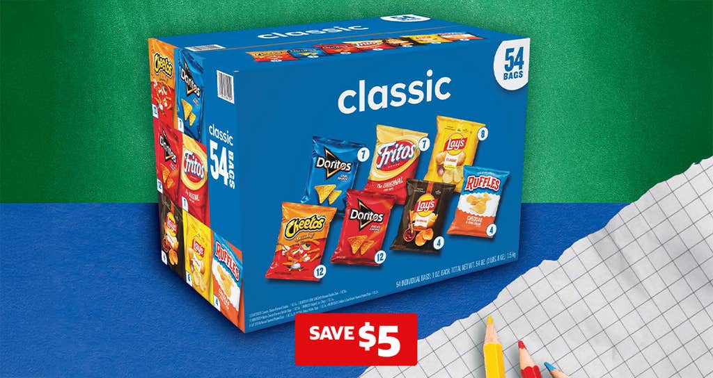 SAVE $5 on Frito-Lay Classic Mix, Variety Pack, 1 oz, 54 ct