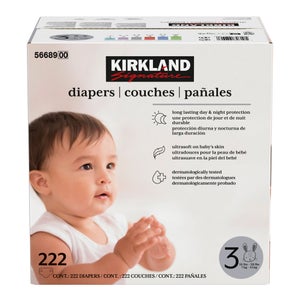 Kirkland Signature Diapers Size 3, Pack of 222