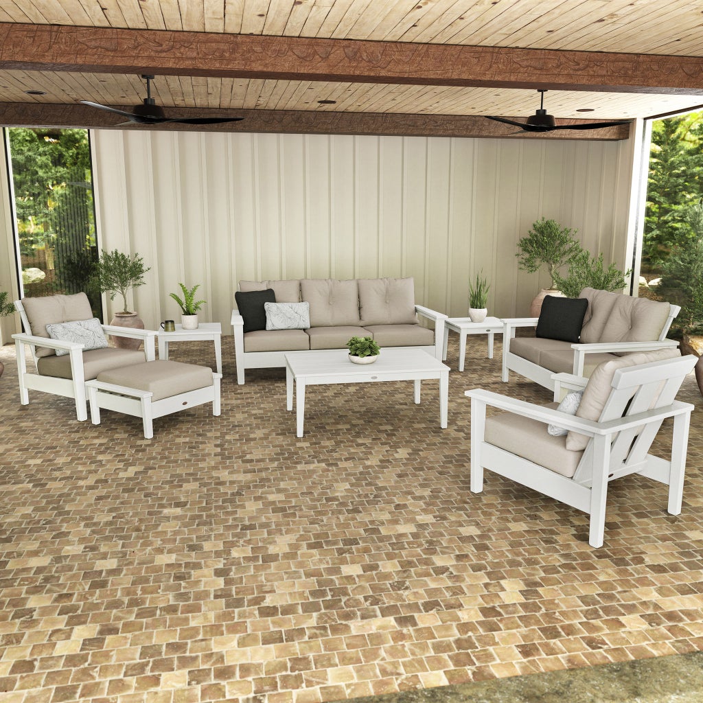 POLYWOOD Prescott 8-piece Outdoor Patio Deep Seating Set | Costco