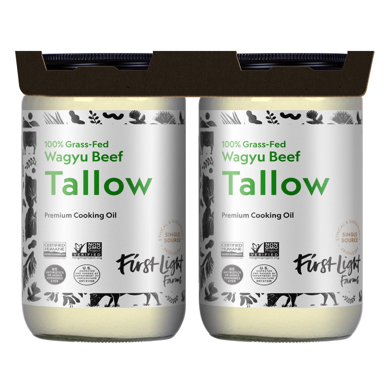FIRST LIGHT FARMS 100% WAGYU BEEF TALLOW 2/14 OZ