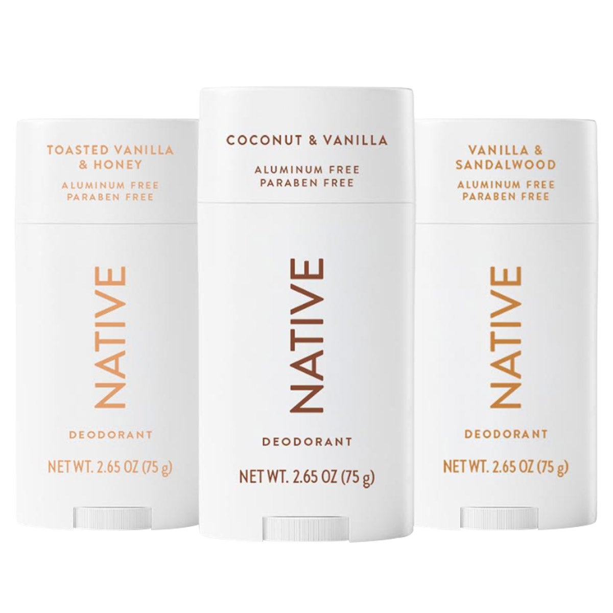 Native Deodorant Vanilla Vibes, 2.65 oz, 3-pack