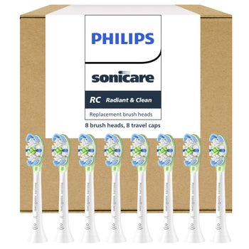 Philips Sonicare RC Radiant & Clean All-In-One Replacement Electric Toothbrush Heads, Soft Bristle, 8-pack Black or White $49.99 + $3.99 Shipping Costco.com