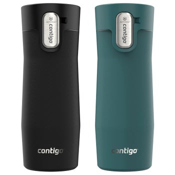 Contigo West Loop 473 mL (16 oz) Stainless Steel Travel Mug, 2-pack