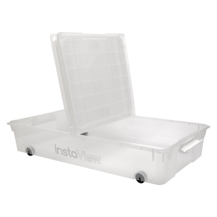 Greenmade InstaView 57 Quart Underbed Storage Bin with Wheels, 2