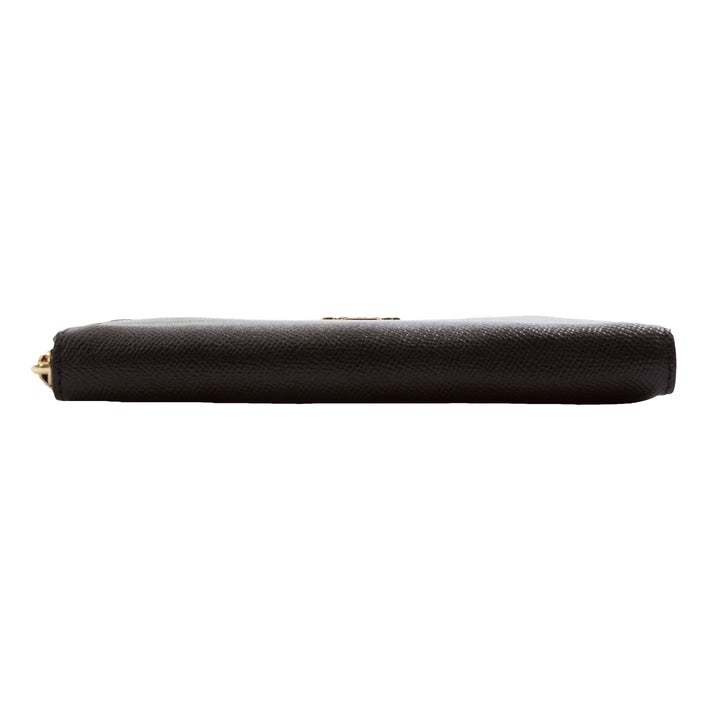 Coach Crossgrain Leather Accordion Zip Wallet, Black | Costco