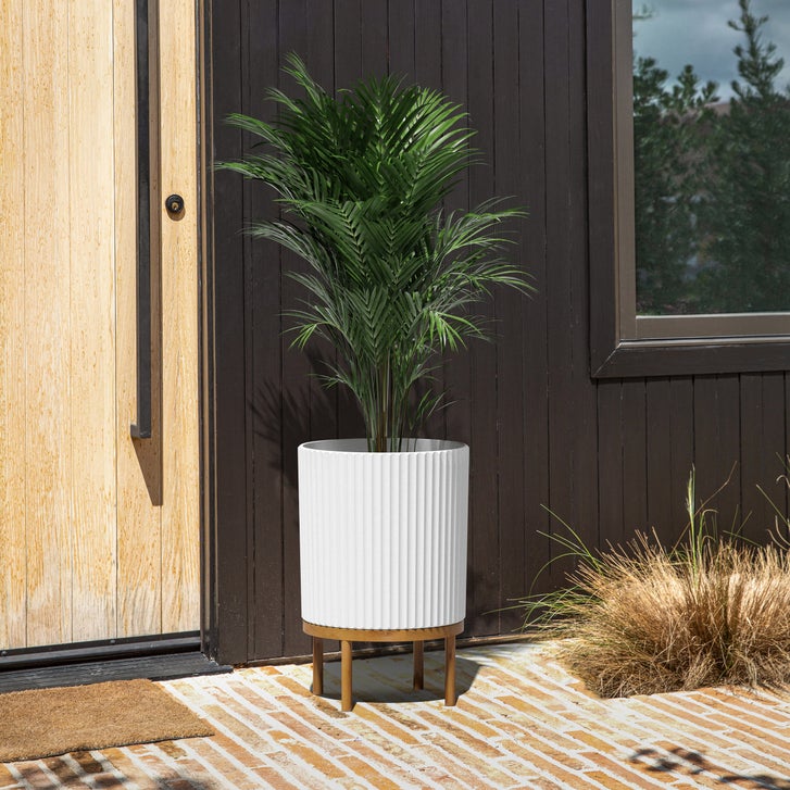 21.5” Capri Planter with Wood Stand by Veradek, 2-pack | Costco