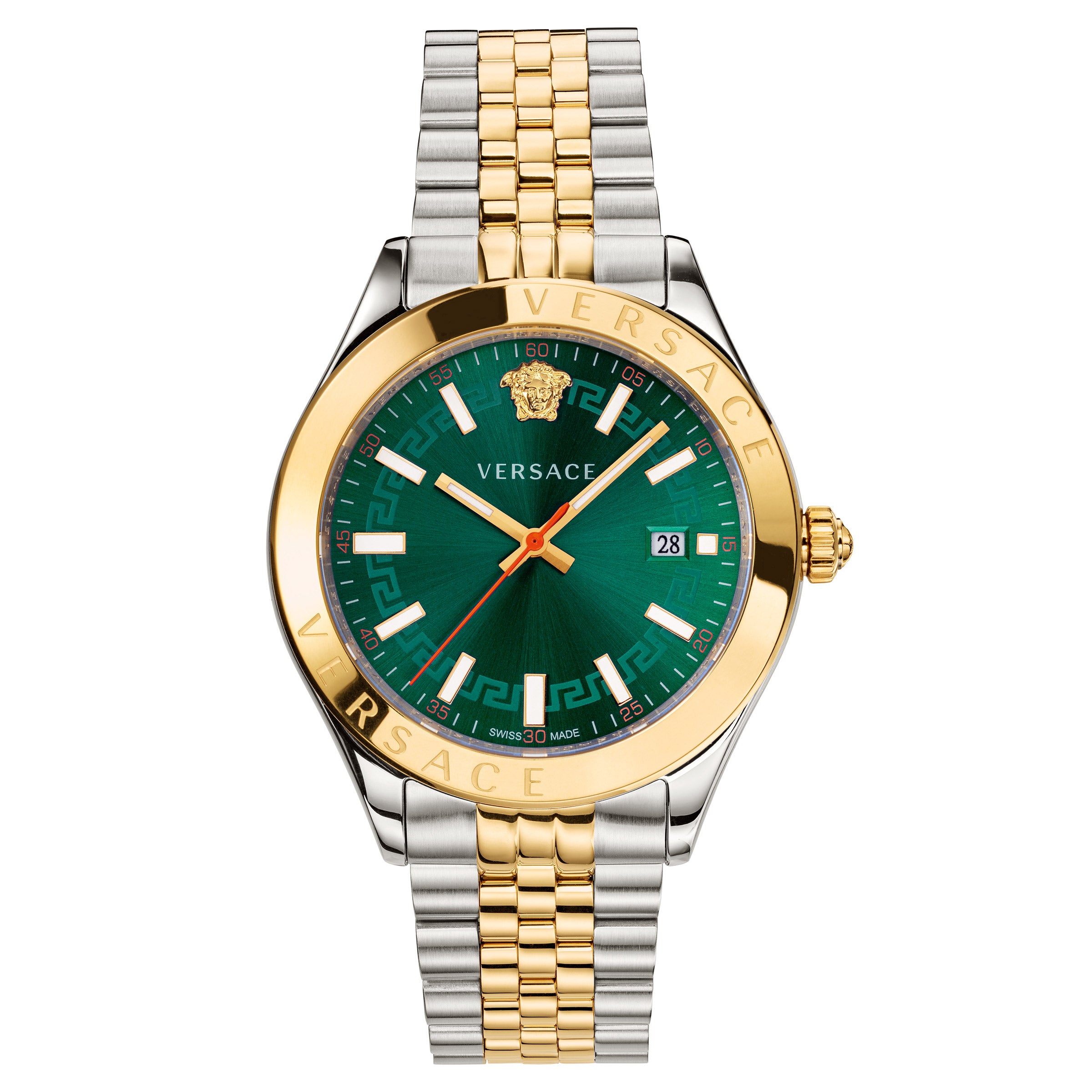 Versace Hellenyium Green Sunray Dial Quartz Men's Watch, 42mm | Costco