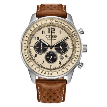 Citizen Eco Drive Weekender Chronograph Stainless Steel Quartz Men's Watch, 44mm