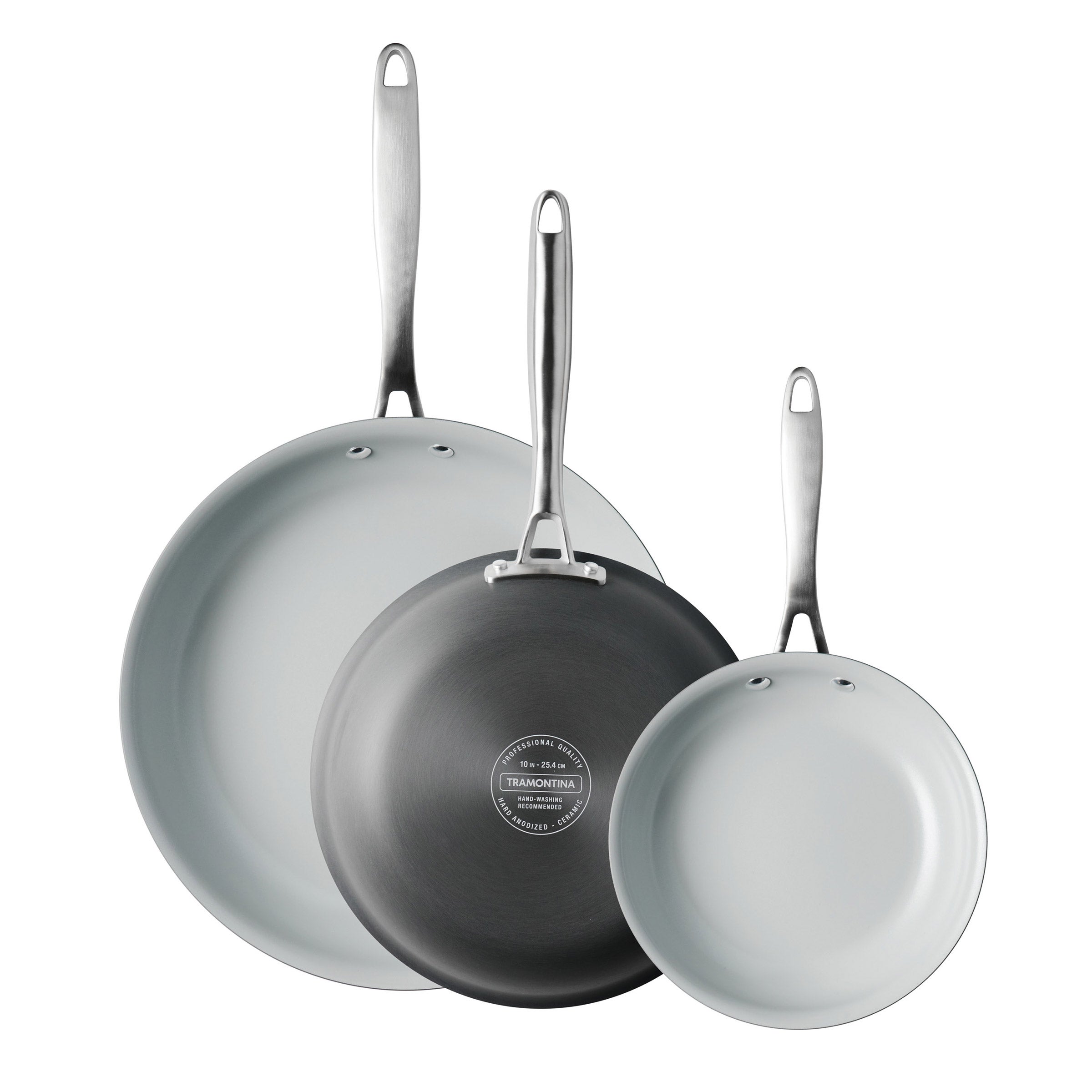 Tramontina 3-pack Hard Anodized Aluminum Ceramic Nonstick Fry Pan