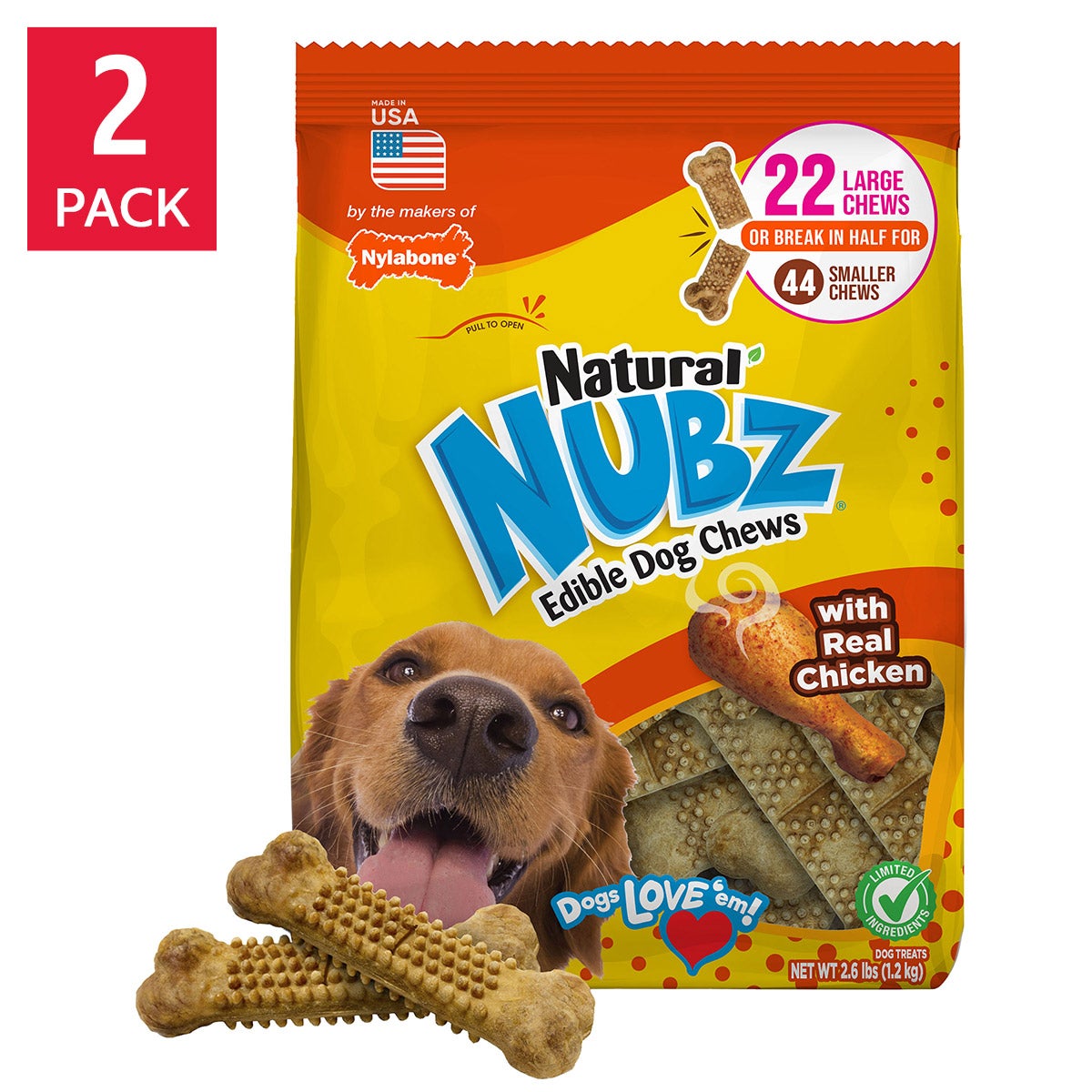 Nylabone Natural NUBZ Edible Dog Chew
