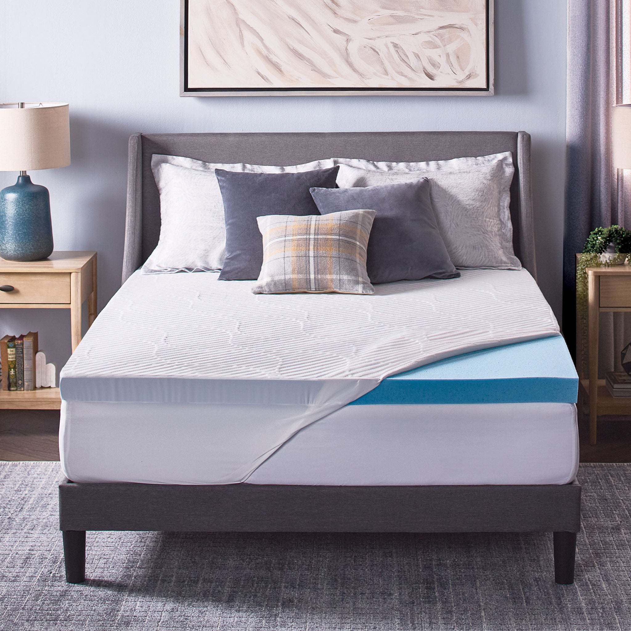 Novaform ComfortLuxe Plus Gel Memory Foam Mattress Toppers