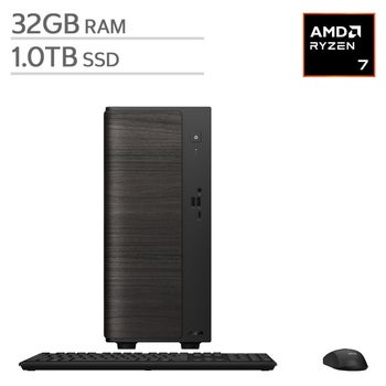 ASUS VM501 15L Mini Desktop Tower - AMD Ryzen 7 Processor - 32GB