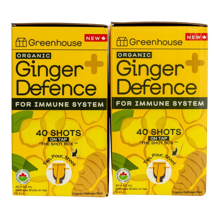 Greenhouse Ginger Defence Organic Wellness Shot Box, 2 × 2.4 L (80
