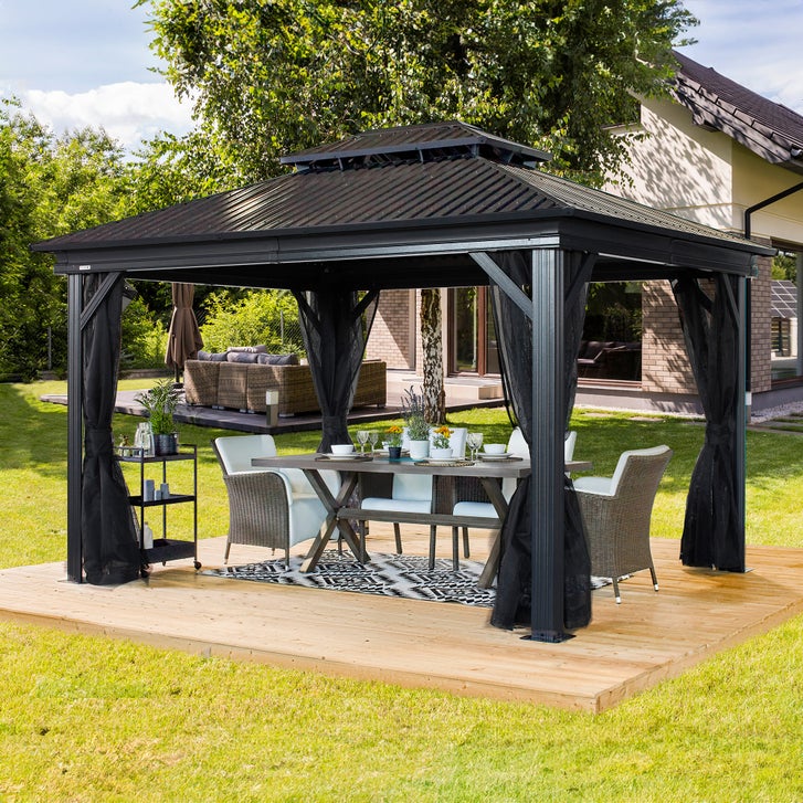 Sojag Kiana 10x12 Gazebo with Mosquito Netting | Costco Sojag Kiana 10x12 Gazebo with Mosquito Netting | Costco