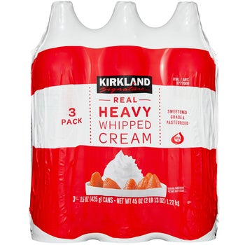 Kirkland Signature Real Heavy Whipped Cream, 15 oz, 3 ct