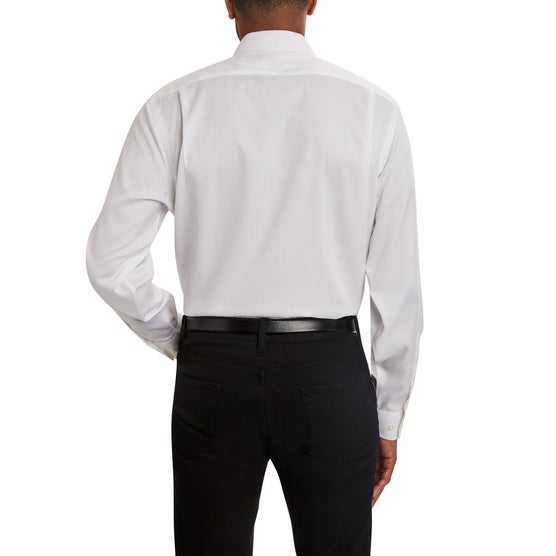 white dress shirt mens nearby Shop Extra Slim Fit 100% Cotton this triple threat is wrinkle FashionStore Mens Solid Lapel Neck