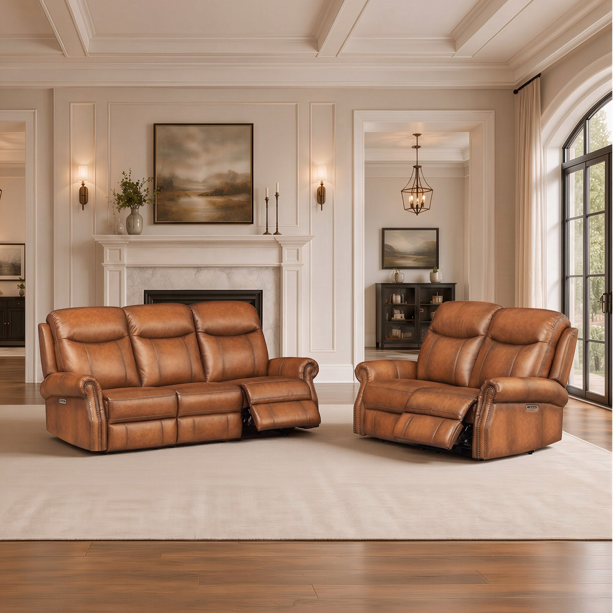 Power Reclining Sofa And Loveseat Sets