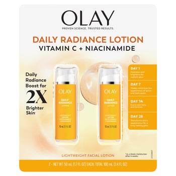 Olay Daily Radiance Lotion Vitamin C + Niacinamide, 1.7 fl oz, 2-pack