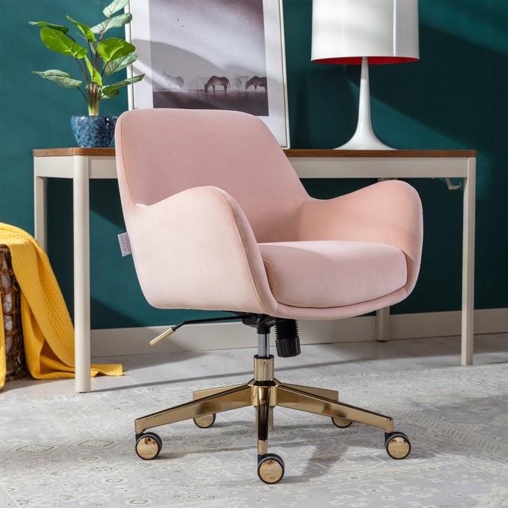 Lillian, LILLIAN AUGUST Elyse Plush Velvet Home Office Chair | Costco