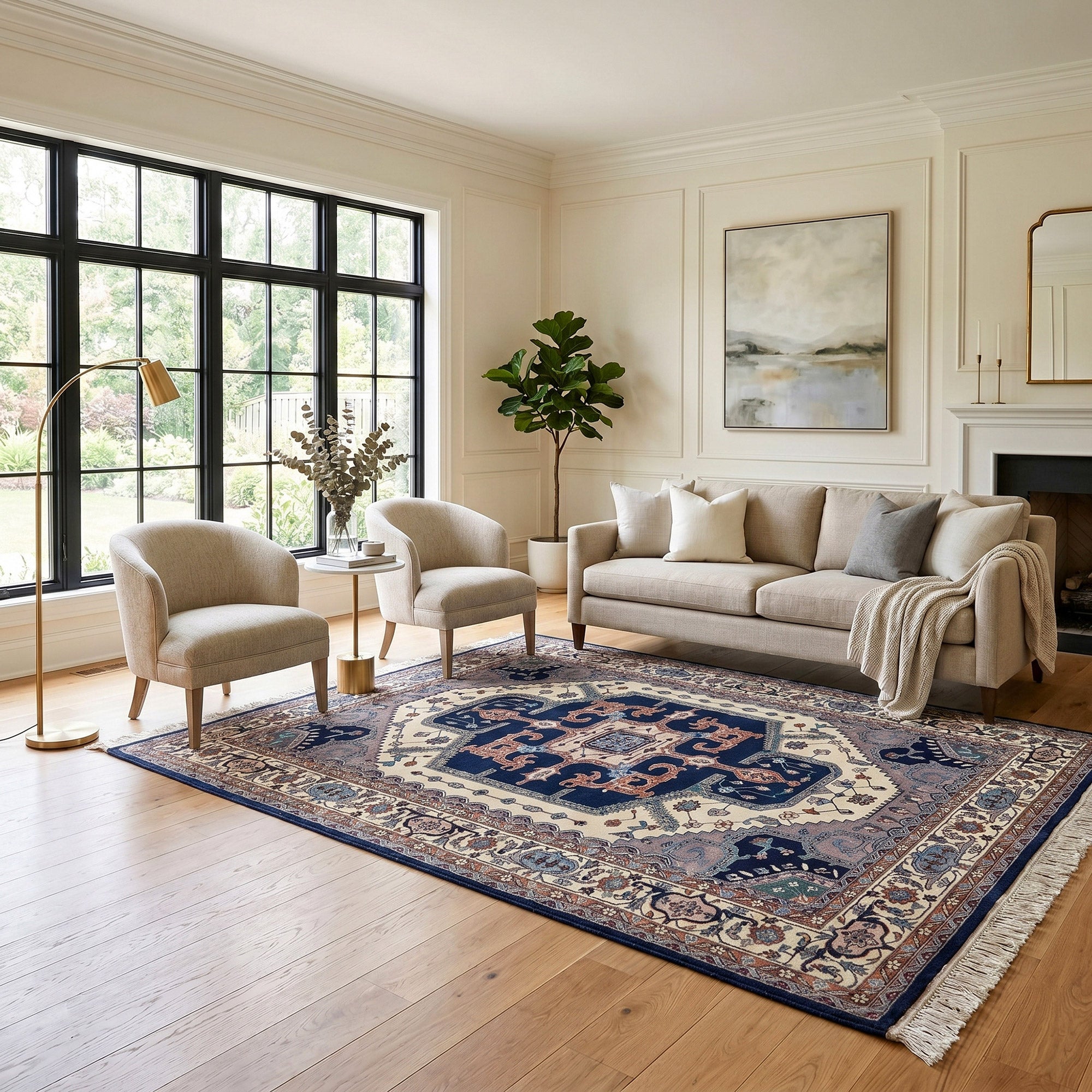 Montacute Hand Knotted Rug Collection, Athens Light Mauve