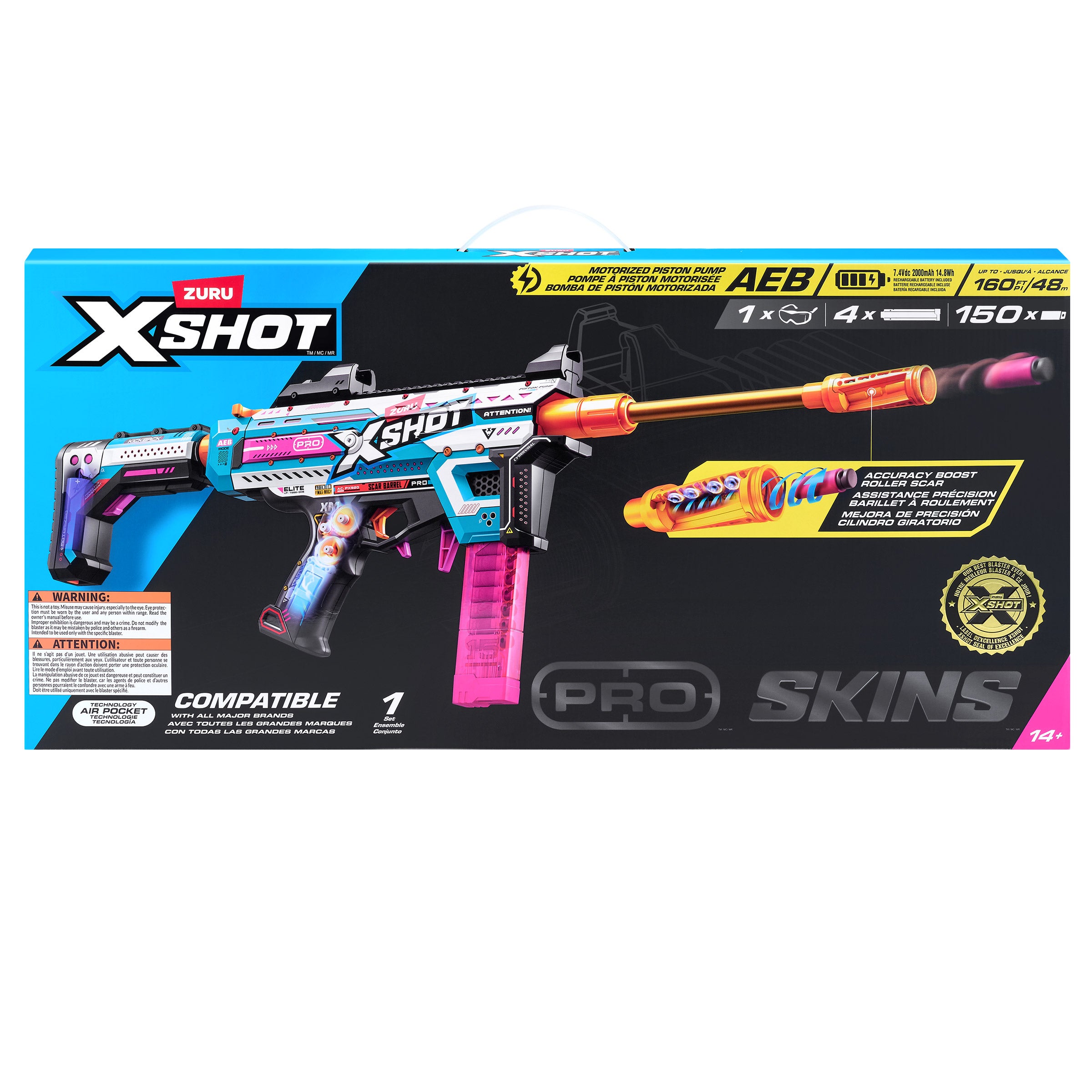XSHOT Pro Skins Motorized Piston Pump Dart Blaster | Costco