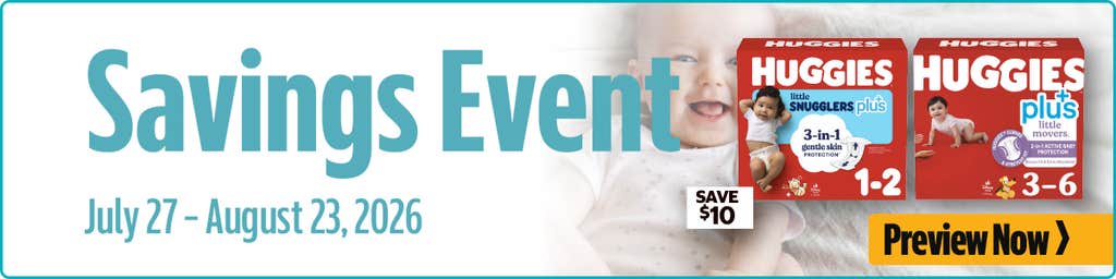 Preview Savings Event available starting (July 27).