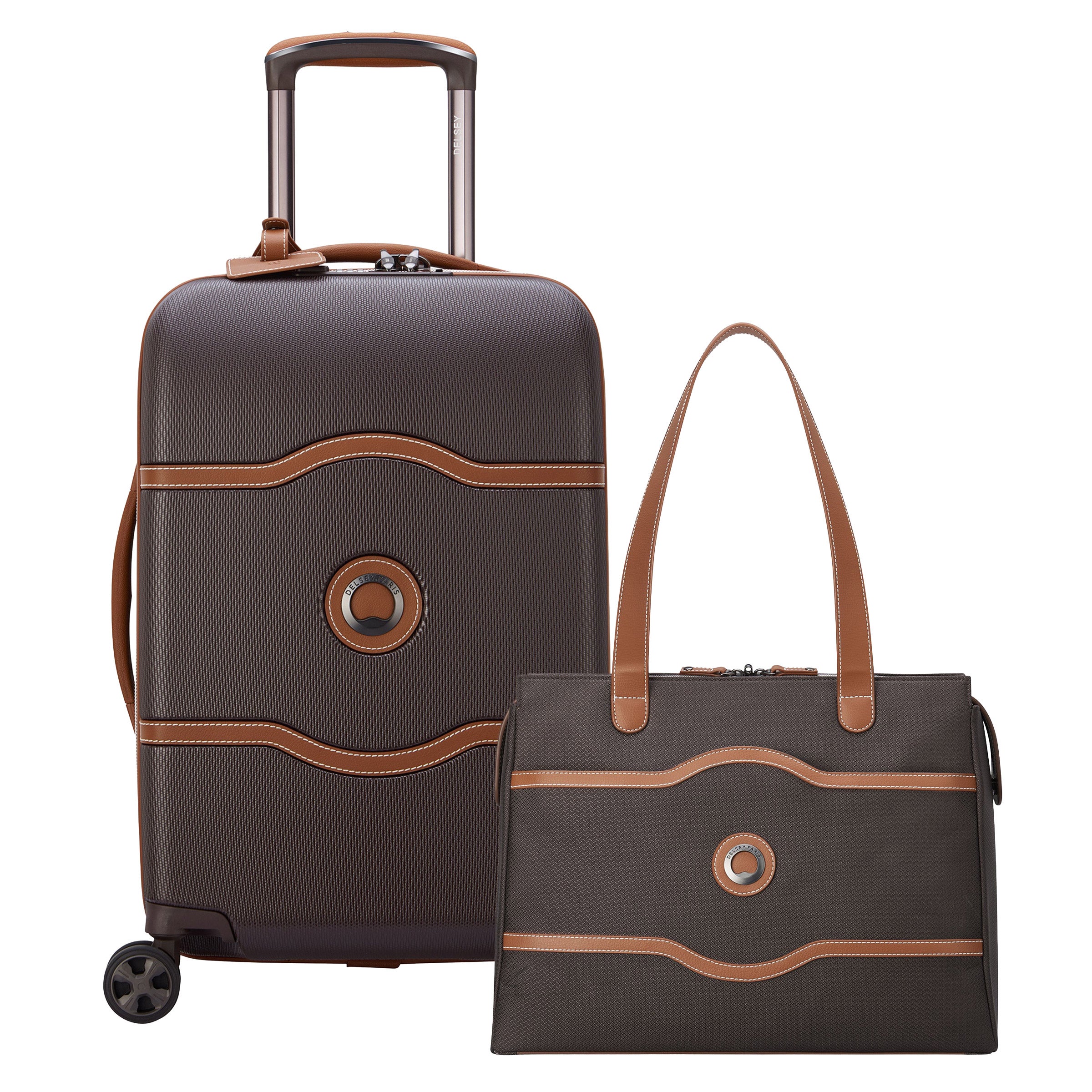 Delsey Chatelet 2-piece Carry-on and Shoulder Bag Set