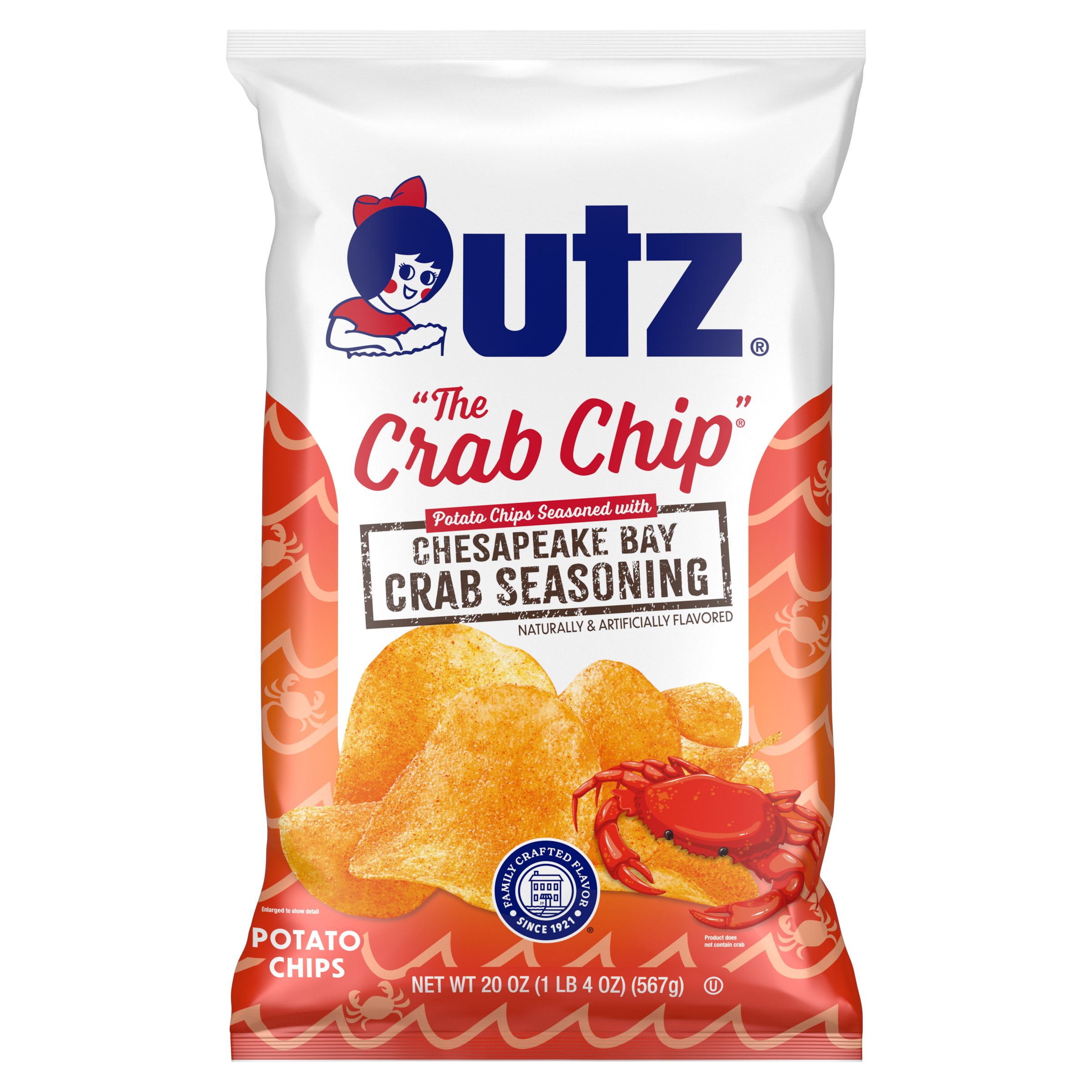 UTZ CRAB POTATO CHIPS 20 OUNCES