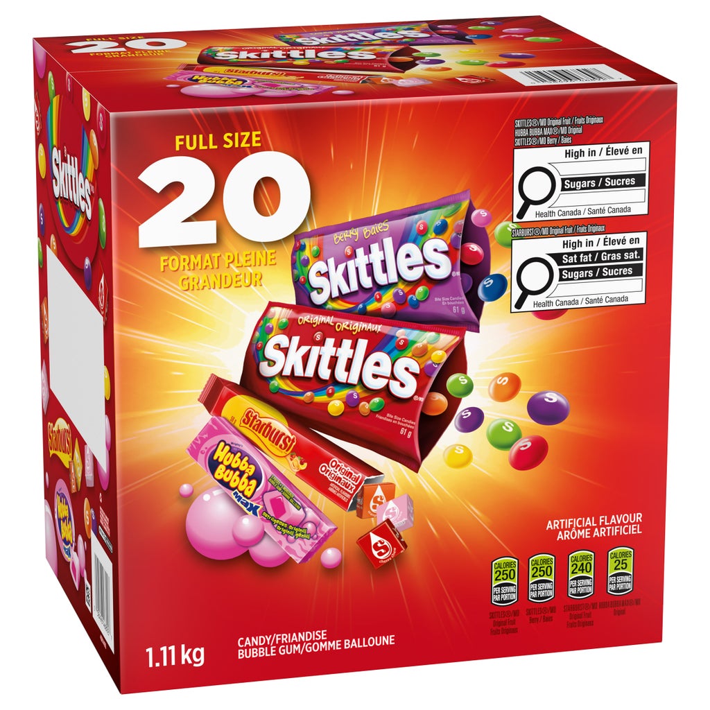Skittles, Starburst and Hubba Bubba - Assorted Candy, 1.1 kg | Costco