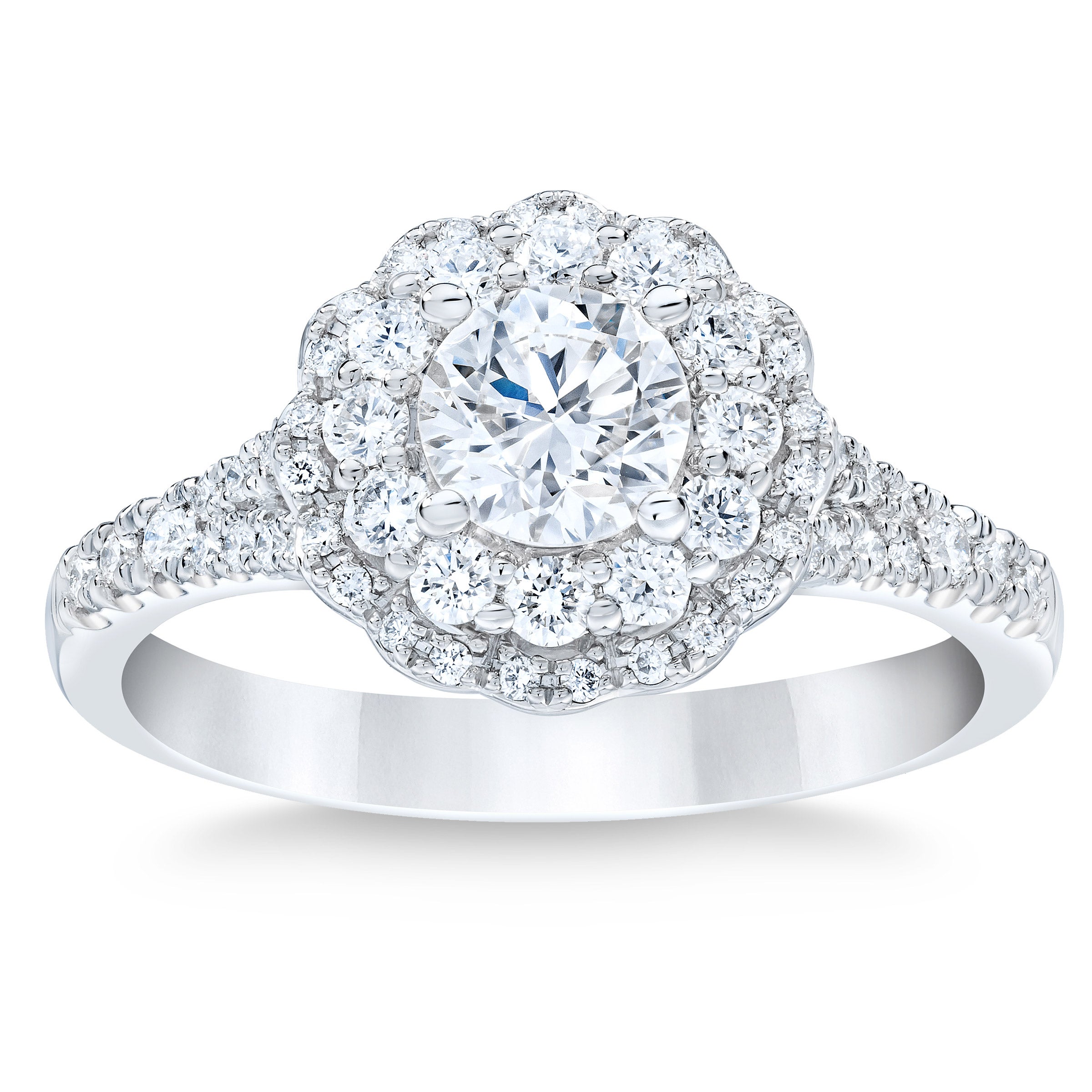 PLATINUM VS2 I 1.20CTW ROUND DIAMOND RING (0.70CTR)