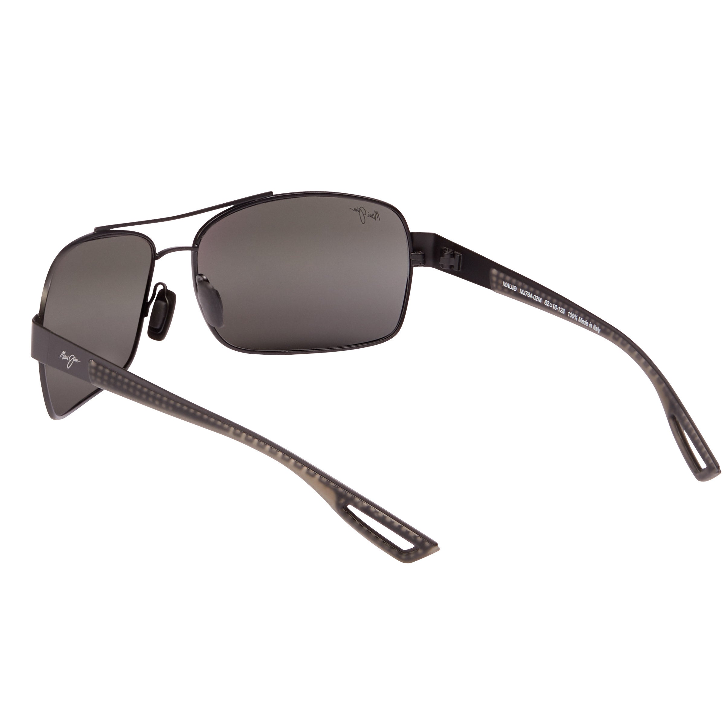 Maui Jim Ola 764-02M Matte Black with Dark Translucent Gray Rubber