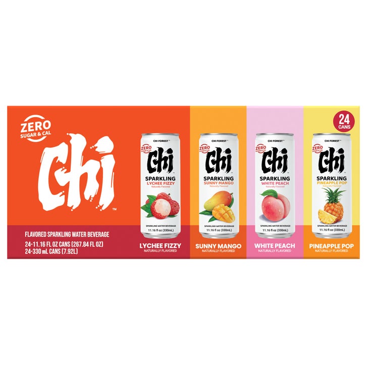 Chi Forest Flavored Sparkling Water, Variety Pack, 11.16 fl oz, 24