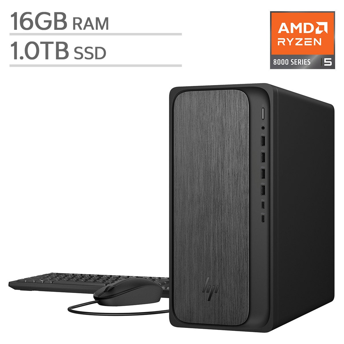 HP OmniDesk（AMD） HP OmniDesk Desktop Tower - AMD Ryzen 5 8500G - 16GB Memory - 1TB