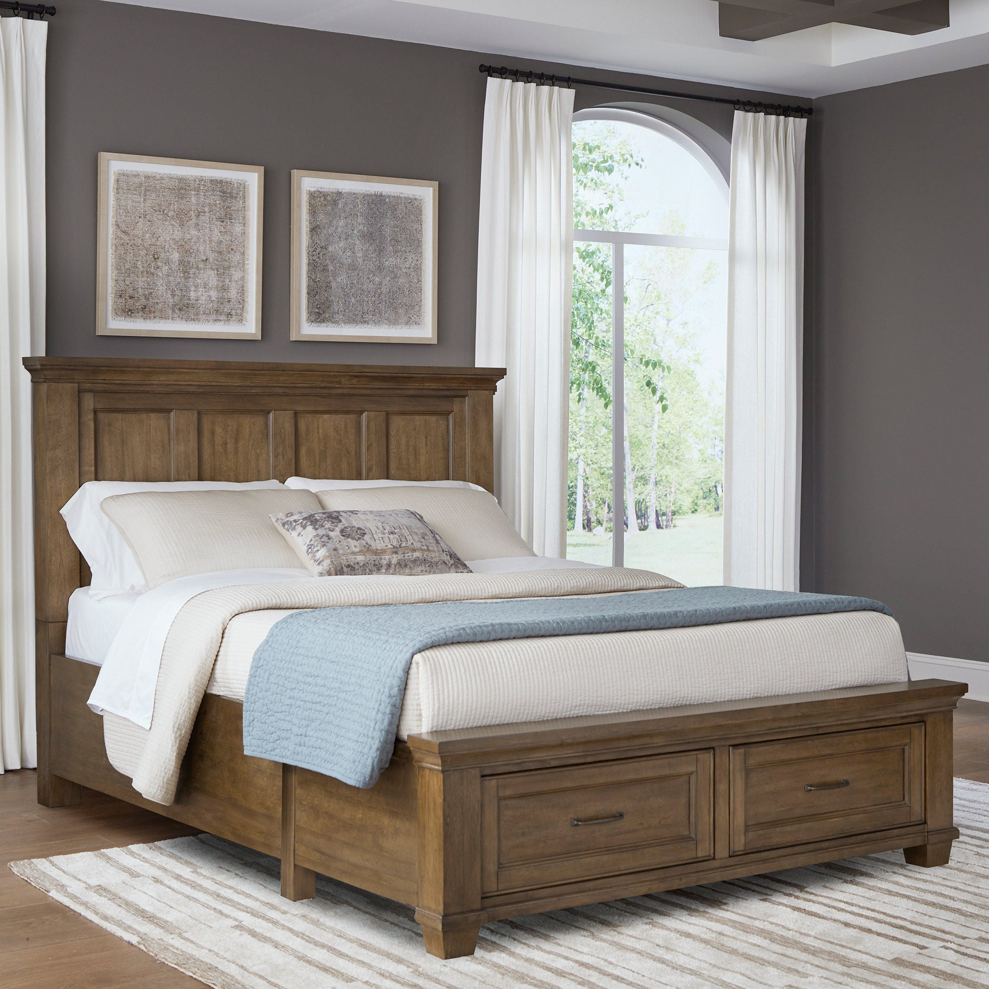 Pierson Universal Broadmoore Bed Frame with Storage, Brown