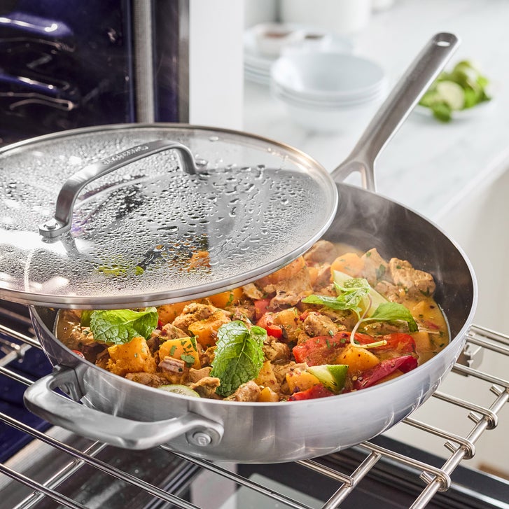 Mijaewoodpg5カスタム0.5 GreenPan GP5 Vista Stainless Steel 5-Quart Wok with Lid + Helper