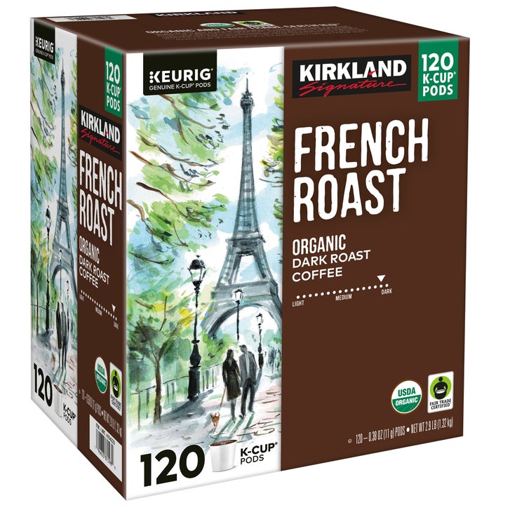 Kirkland Signature Coffee Organic French Roast K-Cup Pod, 120