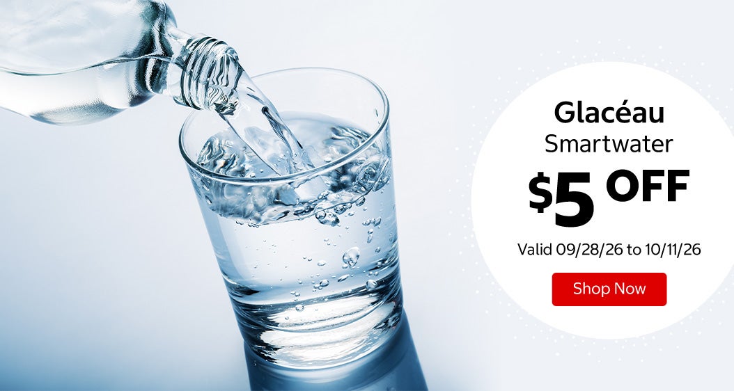 Glacéau Smartwater $5 OFF Valid 09/28/26 to 10/11/26 Shop Now 
