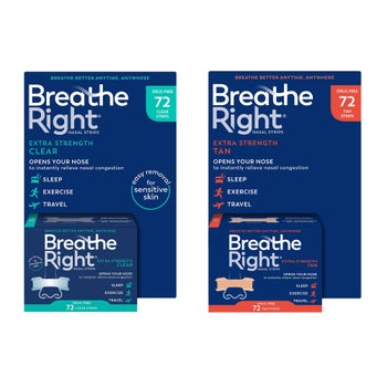 Breathe Right Extra Strength Nasal Strips, 72 Count for $19 + free shipping