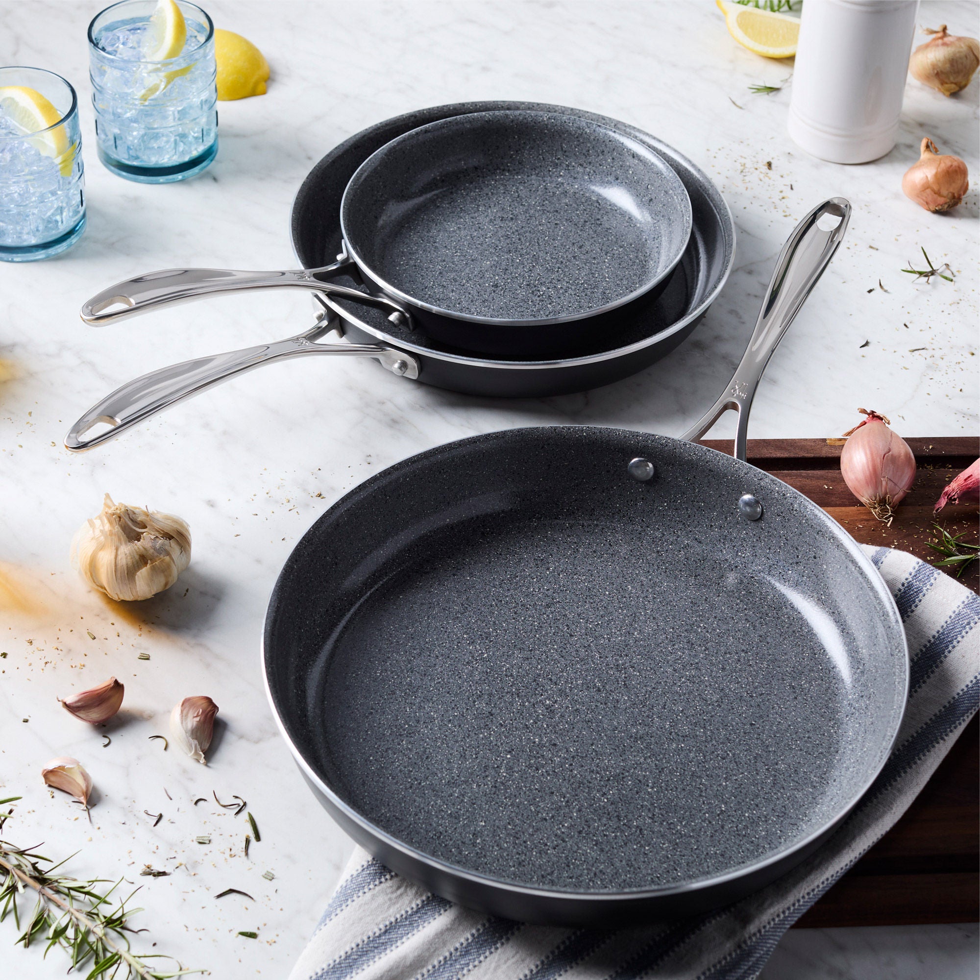 Henckels Capri Ceramic 3-piece Skillet Set | Costco
