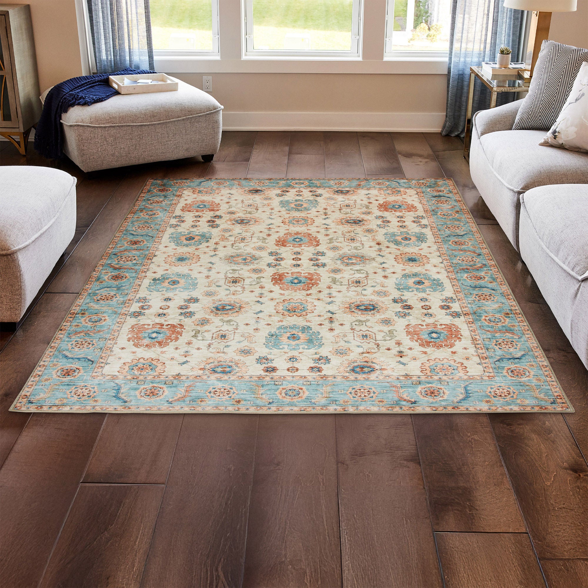 Wyatt & Ash Washable Indoor Area Rug, Dalileh 7'10