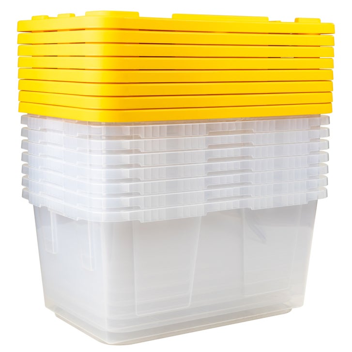 Greenmade 27 Gallon Clear Storage Bin, 8‑pack | Costco